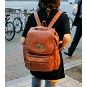 Free Shipping-SuperCute Buckle Switch Lock PU Leather Casual Backpack