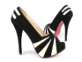 Fish Head Stripe Pattern Stiletto Heels Women's Bridal Shoes