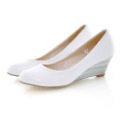 Wedge Heels Rainbow Style Heel Genuine Leather Dress Loafers