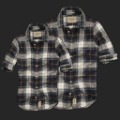 Stylish Check Pattern Short Sleeves Casual Design Men's Shirts