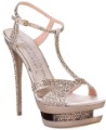 Designer Crystal Shoes Silver Crystal Platform Sandals Stylish