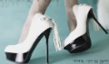 Fringe PU Leather Platform Stiletto High Round Toe Pumps Women Dress Heel Shoes