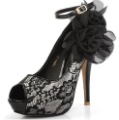 Fashion Lace High Heels OL Shoes