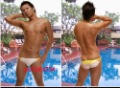 Hot Sell Dark Blue White Green Men's Sexy Waist with Rope Swimming Briefs Swimwear Beachwear Underwear