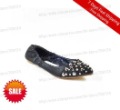 Rivets Head Platform Lady's Cusp Stretchy Fashional Casual Dress Loafers