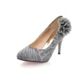 High Heel Stylish Texture Pattern Party & Brial Dress Loafers