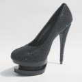 Dark Diamond Sexy Double Paragraph High Heels Shoes