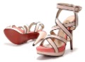 Stiletto Heel Sandals with Buckle Leatherette Upper Women's Bridal Shoes