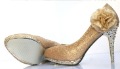 High Heeled Water-proof Fashion Women's Wedding Bridal Shoes