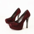 Luxurious Leatherette Upper Stiletto Heel Closed Toe Dress Loafers