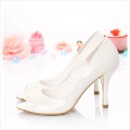 Full Color Elegant Ladylike High Heel Fish Head Women's Bridal Shoes