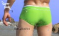 Hot Sell 16 Colors Men's Sexy Polyester Knitted Swimming Trunks / Swimwear
