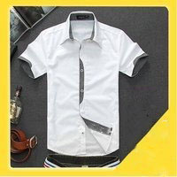 Men's Short Sleeve Blouse Leisure Sleeves Anti-Shrink Anti-Wrinkle Shirt