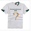 100% Cotton V-Neck White Short Sleeves Men's T-Shirts
