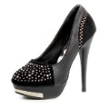 Extra-High Stiletto Heels Beads Head & Heelpiece Lady's Sandanls Dress Loafers