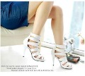 Spring Designer Paint High Heel Sexy Roman Sandals Women's Bridal Shoes