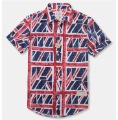 UK Style Men's Fashion Breathable Cotton Short Sleeve Shirts