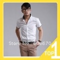100% Cotton Short-sleeved Men's Anti-Shrink Anti-Wrinkle Shirts