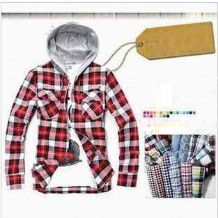 High Quality Color Grid Long-sleeved Cap Cultivate One's Morality Even Men's Shirts