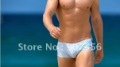 Anti-Static Eco-Friendly Black / white / blue Men's Sexy Swimming Trunks Swimwear Underwear