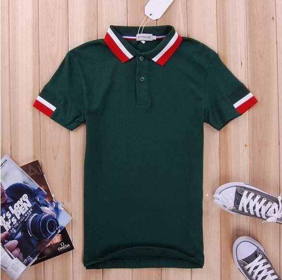 Dark Green Color Short Sleeves Wear Resistant Men's Shirts