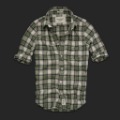 Slim Design Check Pattern Style Short Sleeves Men's Shirts