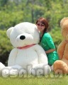 Teddy Bear White With Red Decorations Stuffed & Plush Animal