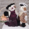 Teddy Cat Purple Lace & Cotton Stuffed & Plush Animal