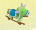 Fashion Green Wooden Rocking Horse