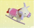 Fashion Beige Wooden Rocking Horse