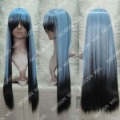 Heat Resistant Long Straight Blue Party Wigs