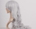 36 Inches Silver Grey Long Fringes Curly Cosplay Wigs