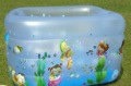 With Four Bleed Holes Light Blue With Cartoon Images On Swimming Pool