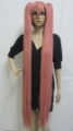 Pink Staright Clip On Ponytail Super Long Costume Wigs