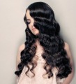 18 Inch Jet Black Elegant Body Wave Full Lace Wigs
