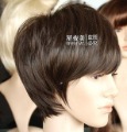 Unisexual Style Short Hair Light Brown Full Lace Wigs