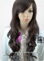 Lady's Dark Brown Long 25.6 Inch Wavy Full Lace Wigs