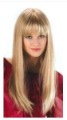 Light Blonde Lady's Long Straight Synthetic Wigs
