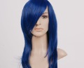 65cm Length Platinum Blue Wavy Layer Cosplay Wigs