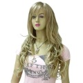 Stylish Women's Gold Long Health Full Lace Wigs