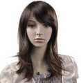 Brown Cute Fluffy Female Long Scroll Full Lace Wigs