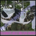 White & Green With Mesh Flat Bottom Women's Casual Shoes