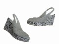 Gray Sandals Wedge Heel Women's Casual Shoes