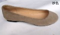 Sheepskin Leather Sand Colour Flat Bottom Women's Casual Shoes