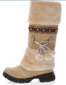 Fashion Women Snow With Velvet And Rubber Sole Lady Knee Boots