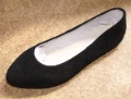 Genuine Leather Flat Bottom Black Women's Casual Shoes