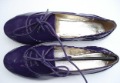 Lace-up Oxford Bottom Purple Women's Casual Shoes