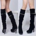 High Heel Knee Fashion Winter Leather Knee Boot