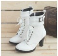 Fashion Lace Up Flat Boot Three Color Choice