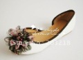 Edition Lady Fish Mouth Delicate Flowers with A Flat Spins Princess Shoes